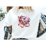 coeur facettes ruban transfert thermocollant impression dtf flex textile t-shirt femme enfant homme pull sweat veste robe jeans