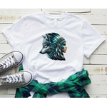 Visages Femme Loup transfert thermocollant impression dtf flex textile t-shirt homme femme enfant pull sweat jeans veste