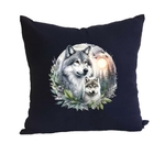 Loup Louveteau Natrue Soleil transfert thermocollant impression dtf flex textile coussin accessoires déco oreillers