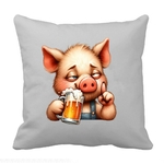 Cochon Bière transfert thermocollant impression dtf flex textile coussin oreillers accessoires déco