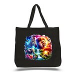 Animaux Sauvages Cascade Fleurs transfert thermocollant impression dtf flex textile sac shopping plage dos mains voyage sport
