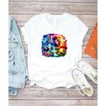 Animaux Sauvages Cascade Fleurs transfert thermocollant impression dtf flex textile t-shirt femme homme enfant sweat pull veste jeans