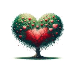 arbre coeurs transfert thermocollant impression dtf lfex textile
