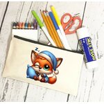 renard pyjama oreiller transfert thermocollant impression dtf flex textile trousse école oreillers coussin accessoires déco