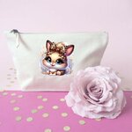 lapin noeud léopard transfert thermocollant impression dtf flex textile trousse maquillage école accessoires déco oreillers coussin pouf