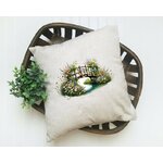 pont bois fleurs transfert thermocollant impression dtf flex textile coussin oreillers accessoires déco
