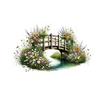 pont bois fleurs transfert thermocollant impression dtf flex textile