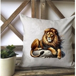 Lion Rocher Magnifique transfert thermocollant impression dtf flex textile oreillers coussin accessoires déco
