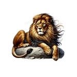 Lion Rocher Magnifique transfert thermocollant impression dtf flex textile