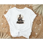 Statuette Bouddha transfert thermocollant impression dtf flex textile t-shirt femme enfant homme top débardeur pull sweat jeans veste