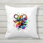 Bouquet Fleurs Rainbow transfert thermocollant impression dtf flex textile coussin oreilles accessoires déco