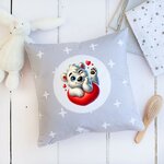 Ours Allongé Coeurs transfert thermocollant impression dtf flex textile coussin oreillers accessoires déco