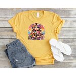 Hippie Guitare transfert dtf flex textile t-shirt sweat vêtement femme homme enfant