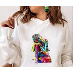 Bouddha Assis transfert thermocollant flex textile sweat pull veste jean t-shirt