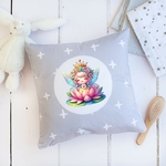 Fée Lotus transfert thermocollant flex textile coussin oreiller enfant bébé garçon fille