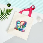 Sirène Hippocampe transfert thermocollant flex textile sac école plage main sport enfant bébé langer