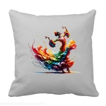 Danseuse Flamenco transfert thermocollant flex textile coussin oreiller déco
