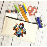 Clown Magie transfert thermocollant flex textile trousse école sac cartable enfant fille garçon