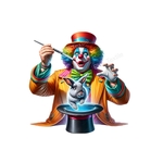 Clown Magie transfert thermocollant flex textile