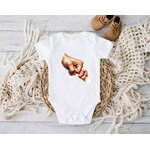 Fist Bump transfert thermocollant flex textile body bébé t-shirt