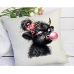 accessoire-Vache Chignon Bulle transfert thermocollant flex textile