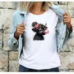 vêtement-Vache Chignon Bulle transfert thermocollant flex textile