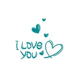 071VAQ I LOVE YOU Coeurs