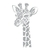 girafe motif thermocollant