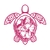 tortue fleurs motif thermocollant