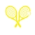 raquettes tennis motif thermocollant
