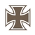 croix malte motif thermocollant