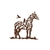 Cheval arbre branches motif themrocollant
