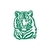 tête de tigre motif thermocollant
