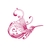 oiseau arabesque motif thermocollant