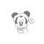 tête mickey noël motif thermocollant flex textile