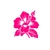 hibiscus motif thermocollant flex textile