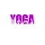 yoga silhouettes motif thermocollant flex textile