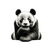 Panda pose Impression DTF Flex textile
