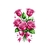 bouquet roses perles impression dtf flex textile