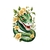 serpent fleurs impression dtf flex textile
