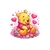 winnie coeurs fleurs transfert thermocollant