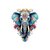 éléphant fleurs ornements transfert thermocollant flex textile