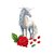 Licorne Blanche Fleur Impression DTF Flex Textile
