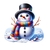 Bonhomme de Neige Transfert Thermocollant Flex Textile