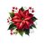 fleur poinsettia transfert thermocollant flex textile