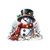 Bonhomme Neige Lumières transfert thermocollant impression dtf flex textile