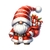 gnome père noël transfert thermocollant impression dtf flex textile