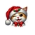 chat noël transfert thermocollant impression dtf flex textile