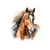 tête cheval marron transfert thermocollant impression dtf flex textile
