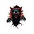 chat noir monstre transfert thermocollant impression dtf flex textile